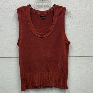 Anne Klein NY Women's Burnt Orange Tank Sweater Vest Top size M